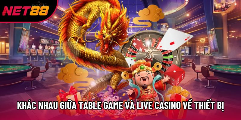 Sự khác nhau giữa Table Game và Live Casino về thiết bị